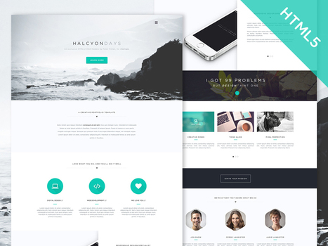 Freebie: "Halcyon Days" One Page Website Template | Codrops | Website template | Scoop.it