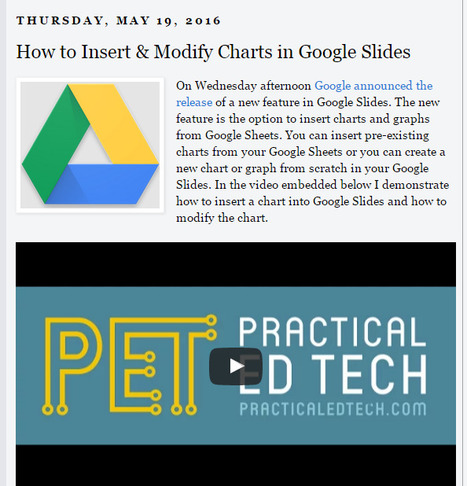 Free Technology for Teachers: How to Insert & Modify Charts in Google Slides | Professional Learning Design | Scoop.it