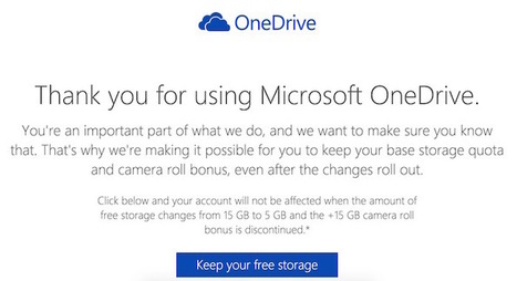 Microsoft restaure les 15 Go de OneDrive | BlogNT | mlearn | Scoop.it
