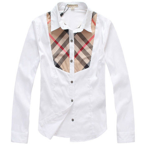 white long sleeve burberry shirt