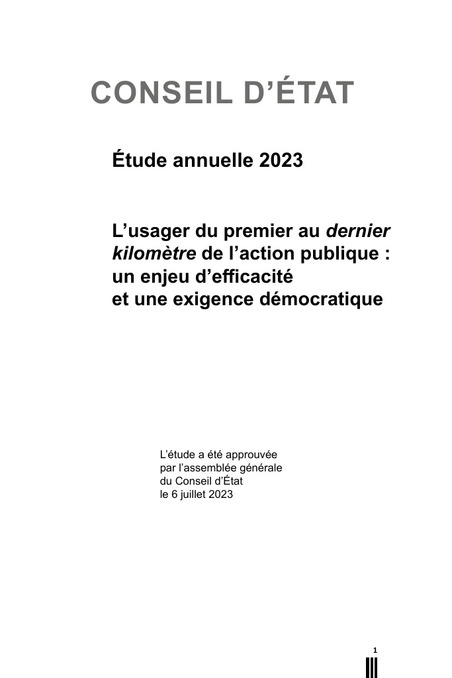 L&rsquo;usager, du premier au dernier kilom&egrave;tre : un enjeu d&rsquo;efficacit&eacute; de l&rsquo;action publique et une exigence d&eacute;mocratique | Veille juridique du CDG13 | Scoop.it
