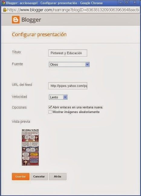 Gadget rodante de Pinterest para Blogger | Educación, TIC y ecología | Scoop.it