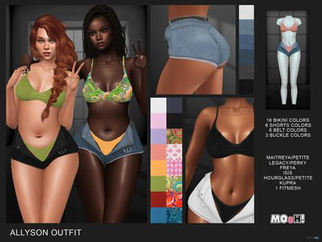 Allyson Outfit Fatpack August 2021 Group Gift by MOoH! | Teleport Hub - Second Life Freebies | Second Life Freebies | Scoop.it