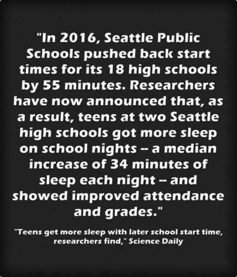 Later Start Times In Seattle Schools Results In Improved Attendance, Better Grades &ndash; And More Sleep | Leading Schools | Scoop.it