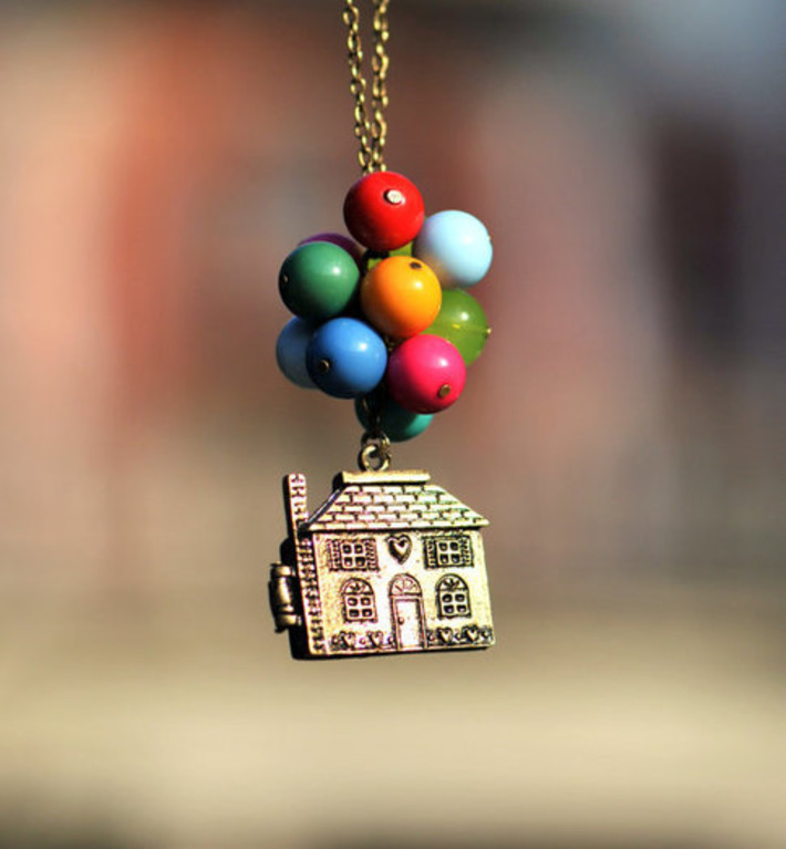 Necklace,Beadwork Necklace ,Flying House,Flying Dreams,Up Movie Necklace | Walking On Sunshine | Scoop.it