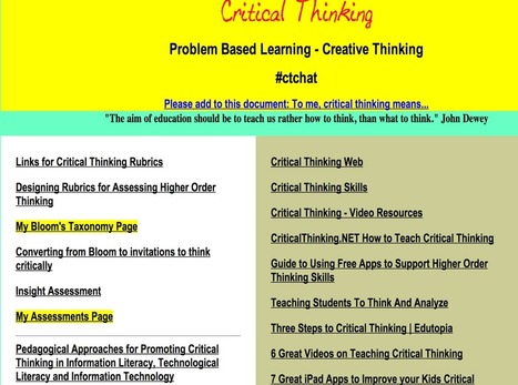 Tons of Resources for Teaching Critical Thinking to Your Students | TIC & Educación | Scoop.it