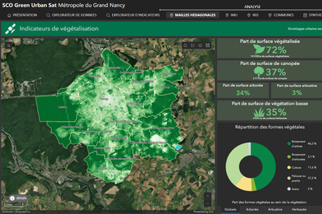 Green Urban Sat : le démonstrateur du Grand Nancy et du Cerema pour suivre la végétation en ville | Regards croisés sur la transition écologique | Scoop.it