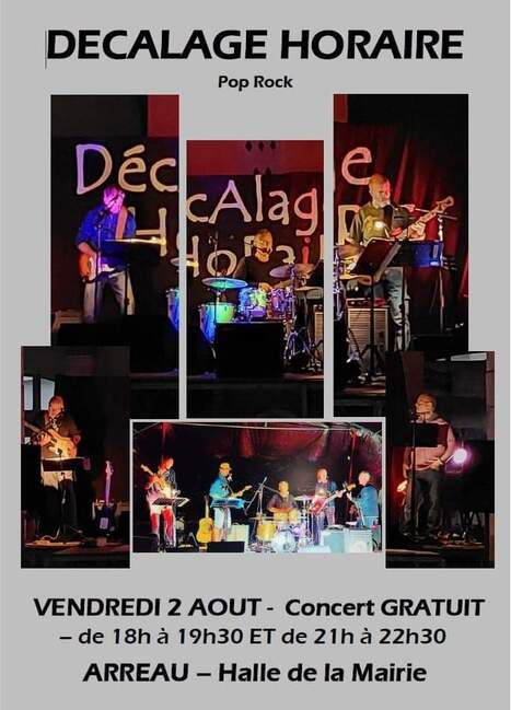 Concert "Décalage horaire" le 2 août, aux concerts du vendredi de la mairie d'Arreau | Vallées d'Aure & Louron - Pyrénées | Scoop.it