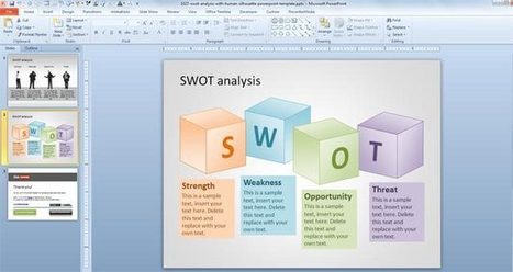 SWOT PowerPoint Template with Human Silhouette | Free Business PowerPoint Templates | Scoop.it