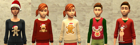 Pulls femme et enfants pour Noël << Bettyboopjade sur Sims Artists | Les Sims | Scoop.it