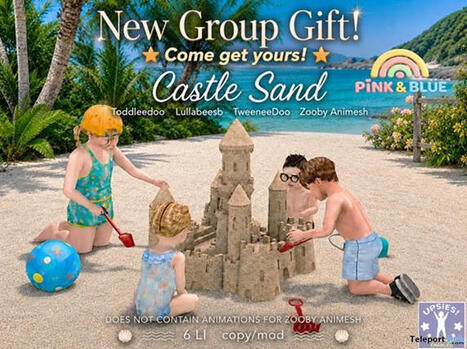 Sand Castle July 2026 Group Gift by Pink&Blue | Teleport Hub - Second Life Freebies | Second Life Freebies | Scoop.it