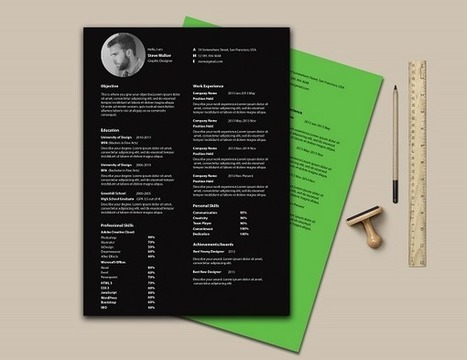 Free Ultra Minimal, One-Page Résumé Template Presents Information Elegantly - DesignTAXI.com | Public Relations & Social Marketing Insight | Scoop.it