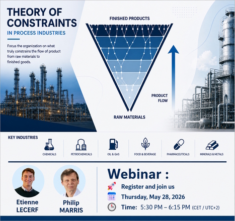 Process industry and TOC + Lean - A Marris Consulting webinar - May 28th 2026 | TLS - TOC, Lean & Six Sigma | Scoop.it