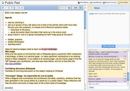 Etherpad + small groups in Skype, a new way of doing P2PU meetings | Random Stuff that Matters | EdTech Tools | Scoop.it