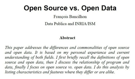 &laquo;&nbsp;Open Source vs. Open Data&nbsp;&raquo; par Fran&ccedil;ois Bancilhon | Data Publica | PirateBox et OpenData | Scoop.it