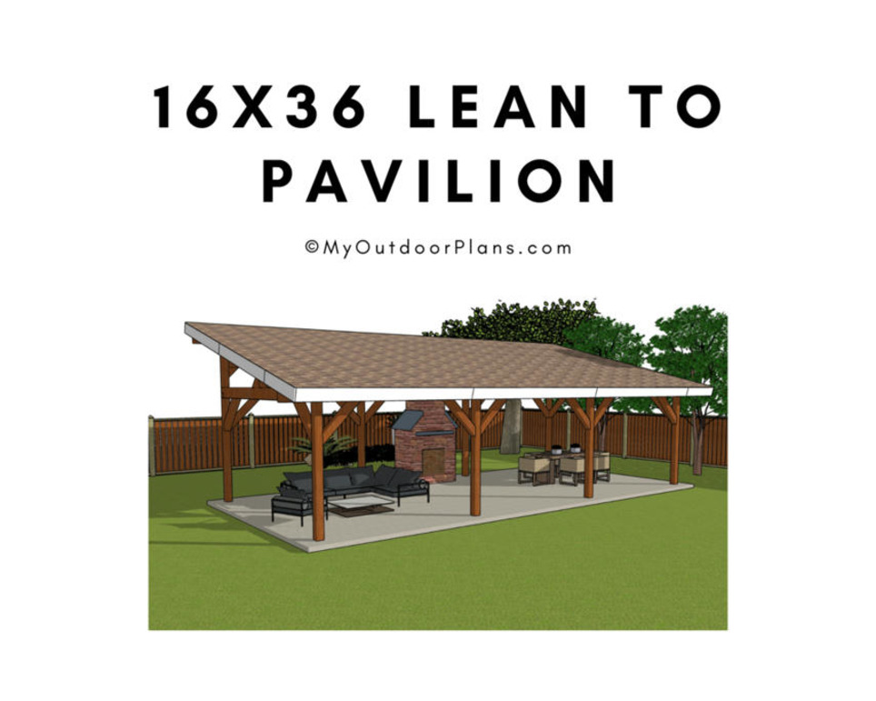 16x36 Lean to Pavilion Plans | Garden Plans | Scoop.it
