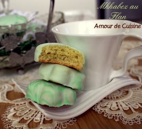 Mkhabez au flan, gateau au flan | Petits gateaux, gateaux algeriens et gateau arabe | Scoop.it