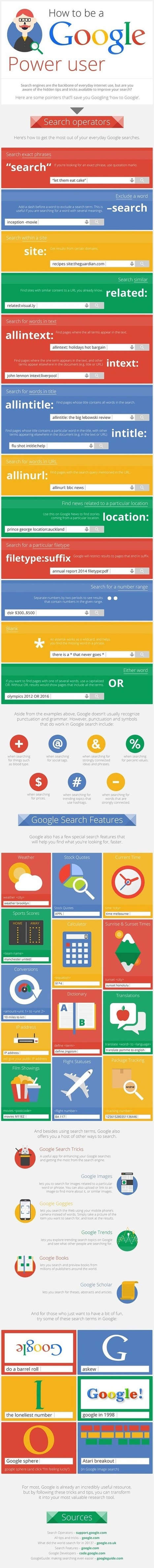46 Hidden Tips and Tricks to Use Google Search Like a Boss: Infographic | Education Matters - (tech and non-tech) | Scoop.it
