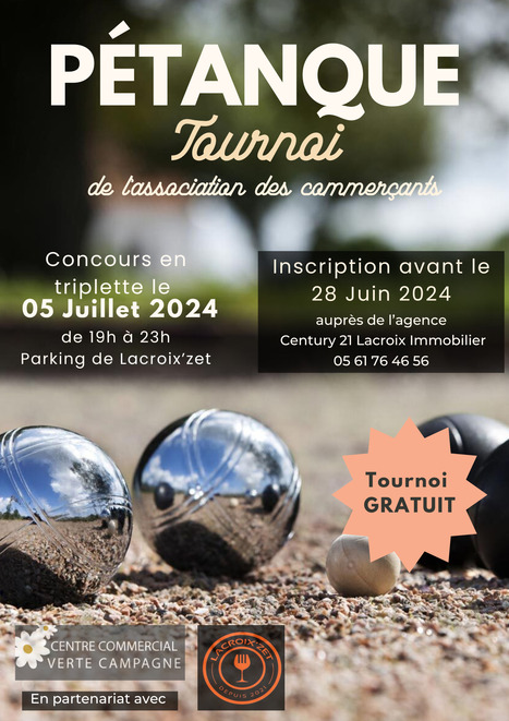 Tournoi de pétanque le 5 juillet 2024 | Lacroix-Falgarde | Scoop.it