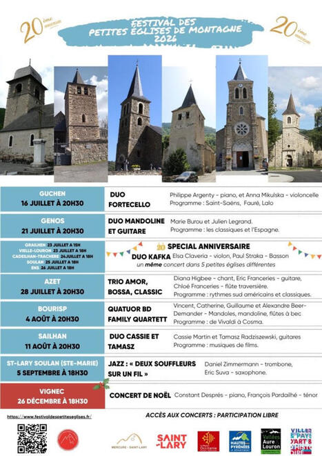 Le Festival des petites &eacute;glises de montagne f&ecirc;te son 20&egrave;me anniversaire | Vall&eacute;es d'Aure & Louron - Pyr&eacute;n&eacute;es | Scoop.it