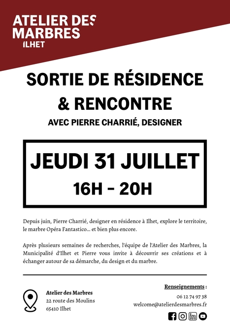 Sortie de résidence, jeudi 31 juillet à L'Atelier des Marbres à Ilhet | Vallées d'Aure & Louron - Pyrénées | Scoop.it