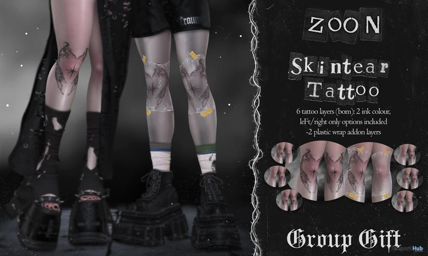 Skin Tear Tattoo April 2026 Group Gift by ZOON ...