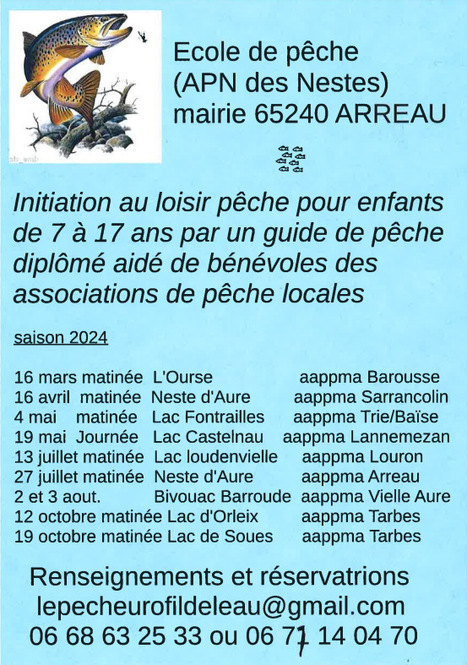 Programme 2024 de l'Ecole de pêche de l'APN des Nestes | Vallées d'Aure & Louron - Pyrénées | Scoop.it