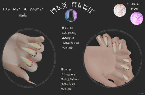 Fab Unisex Claw Nails March 2022 Group Gift by Max Magic | Teleport Hub - Second Life Freebies | Second Life Freebies | Scoop.it