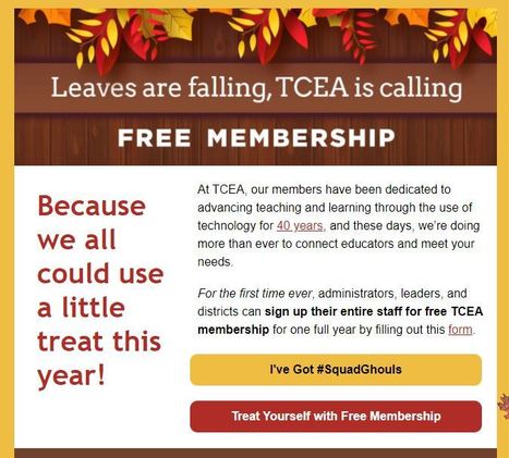 Free one year membership to TCEA - recommended - great resources for education technology, professional learning, and networking - #Edtech  | iGeneration - 21st Century Education (Pedagogy & Digital Innovation) | Scoop.it