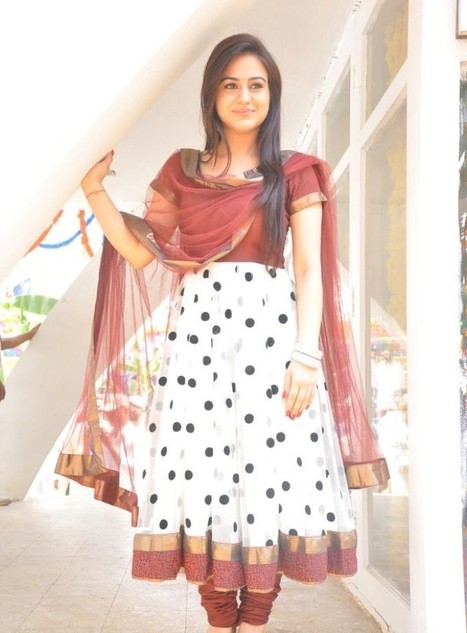 Cute Aksha in Beautiful White Long Anarkali Churidar Dress, Actress, Indian Fashion, Tollywood | Indian Fashion Updates | Scoop.it