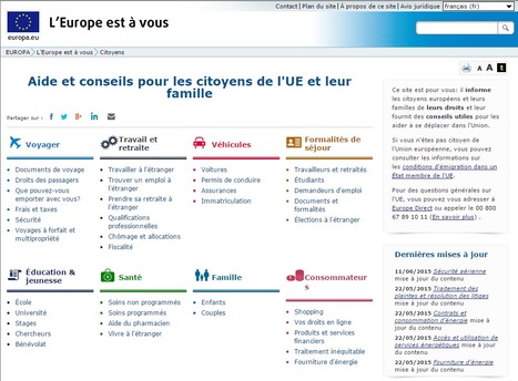 UE – Aide et conseils pour vivre, travailler et voyager dans l'UE – L'Europe est à vous | EU | 21st Century Learning and Teaching | Scoop.it