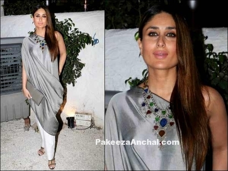 Kareena Kapoor in One Shoulder Grey Tunic by Payal Khandwala | Indian Fashion Updates | Scoop.it