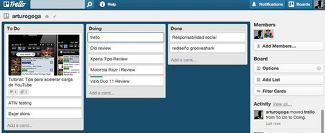 Trello – Una excelente herramienta colaborativa para organizar proyectos y realizar tareas [Kanban] | Educación, TIC y ecología | Scoop.it