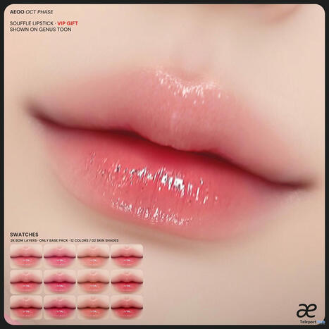 Souffle Lipsticks October 2025 Group Gift by aeoo | Teleport Hub - Second Life Freebies | Second Life Freebies | Scoop.it