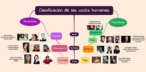 "Clasificaci&oacute;n de las voces" mapa con ejemplos de v&iacute;deos a&ntilde;adidos con thinglink | TIC & Educaci&oacute;n | Scoop.it