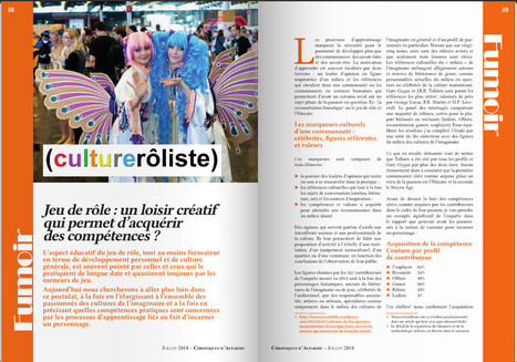 [Cultures de l'Imaginaire - Pédagogie] Jeu de rôle : un loisir créatif qui permet d’acquérir des compétences ? - Chroniques d’Altaride N°26 | Cultures de l'Imaginaire | Scoop.it