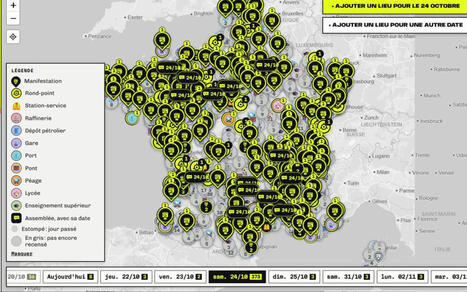 Gilets jaunes&nbsp;: la carte des manifestations du 24&nbsp;octobre partout en France - La R&eacute;publique des Pyr&eacute;n&eacute;es.fr | Notebook or My Personal Learning Network | Scoop.it