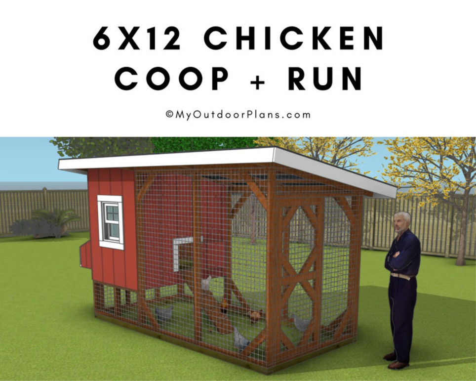 6x12 Chicken Coop with Run Plans | Garden Plans | Scoop.it