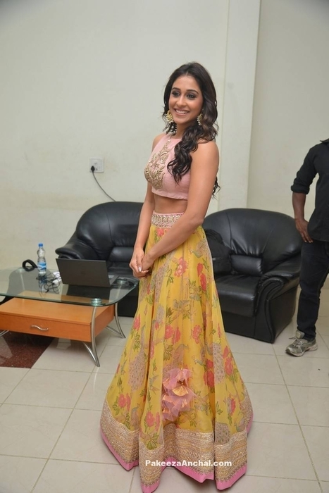 Regina Cassandra in Yellow floral Lehenga with Pink Embroidery High Neck net blouse | Indian Fashion Updates | Scoop.it