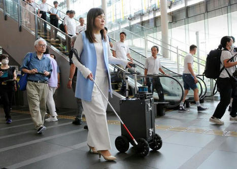 AI suitcase tested outdoors to guide visually impaired people | The Asahi Shimbun: Breaking News, Japan News and Analysis | Access and Inclusion Through Technology | Scoop.it