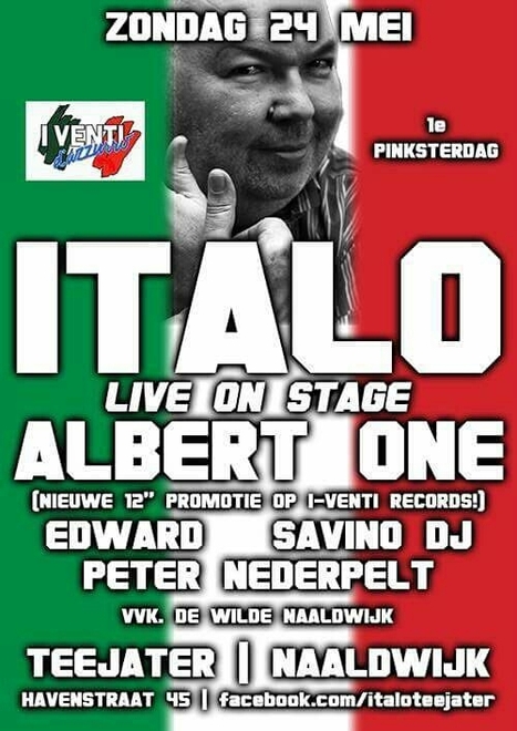 ITALO - Live On Stage - ALBERT ONE - Zondag 24 mei Teejater Naaldwijk | Italian Entertainment And More | Scoop.it