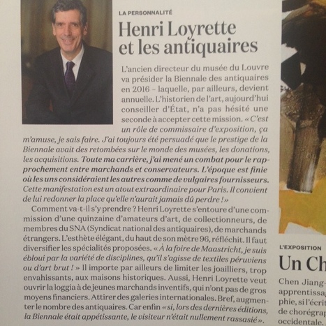 Henri Loyrette et les antiquaires | La Biennale - Paris | Scoop.it