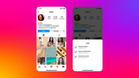 Instagram takes on Linktree and others with support for up to 5 ‘links in bio’ | Hypebot • new music industry, music marketing & music tech news from across the web | Scoop.it