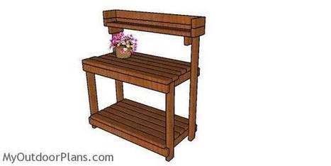 Potting Bench Built From 2x4s Plans Myoutdoor