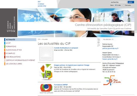 Centre d'innovation p&eacute;dagogique - Universit&eacute; de Versailles Saint-Quentin-en-Yvelines - Les actualit&eacute;s du CIP | Universit&eacute; et num&eacute;rique | Scoop.it