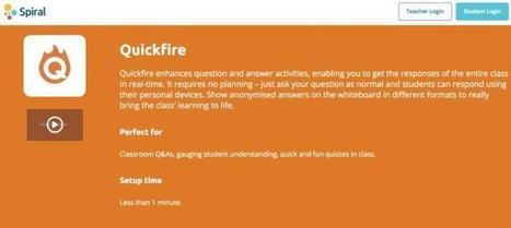 Quickfire. Sondez vos apprenants en temps réel – Les Outils Tice | Classe inversée -- Expérimentation -- Recherches | Scoop.it