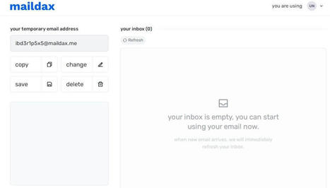 Maildax : une adresse mail temporaire sécurisée et anonyme | Freewares | Scoop.it