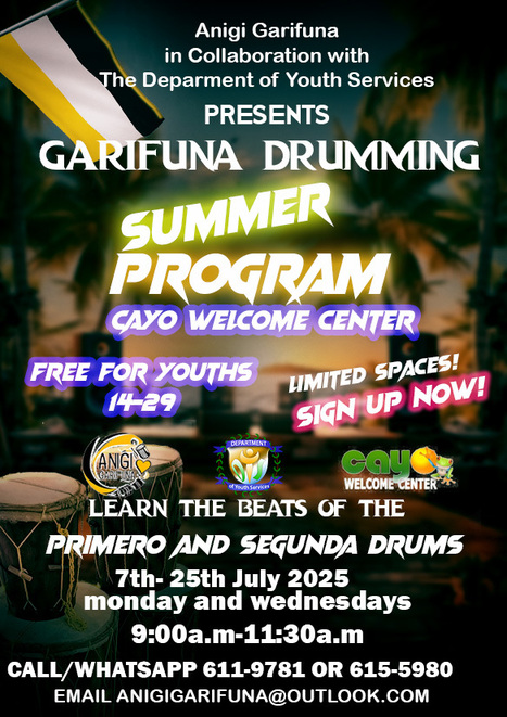 Garifuna Drumming Summer Program | Cayo Scoop!  The Ecology of Cayo Culture | Scoop.it