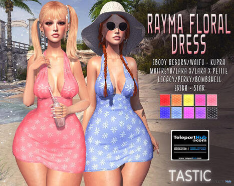 Rayma Floral Dress Fatpack Teleport Hub Group Gift by TASTIC | Teleport Hub - Second Life Freebies | Second Life Freebies | Scoop.it