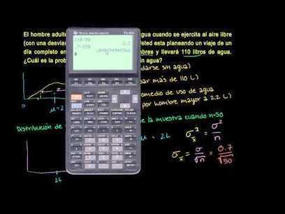 Probabilidad de que la media de la muestra exceda un valor. Ejemplo (video) | Matemáticas | Scoop.it
